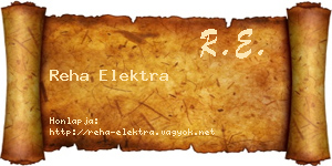 Reha Elektra névjegykártya
